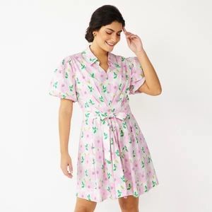 Draper James Puff Sleeve Shirt Dress *AS IS*